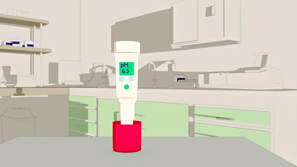 Illustration pH meter in a laboratory