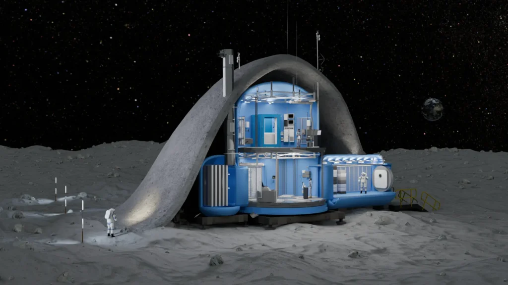 A research animation still from a short about space engineering Technical Animation Services for Engineering & Science